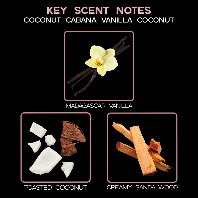 LOVSPA Reed Diffuser Set, Coconut Cabana Scented Oil Diffuser with Sticks, Home Fragrance Accessories for Bathroom Shelf Decor, Aroma Diffusers for Home or Office Desk, USA Made - Image 4
